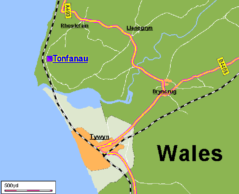 Map Of Tonfanau